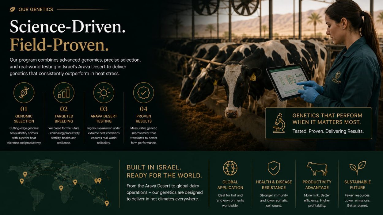 israeli Breeding for Productivity. Built for Resilience Livestock Genetics & Development canaan